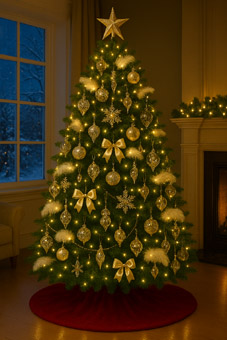 KI Weihnachtsbaum. Frohe Weihnachten KI Weihnachtsbaum. Frohe Weihnachten