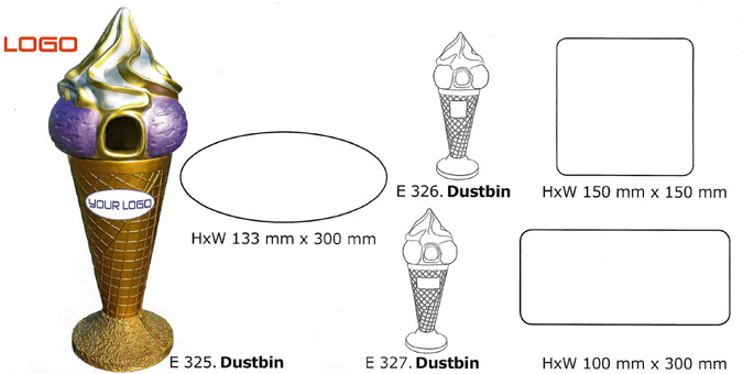 Eiswerbung personalisierte Werbeeistüte. Außenwerbung Eis mit Obers Eiswerbung personalisierte Werbeeistüte. Außenwerbung Eis mit Obers