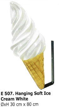 Eiswerbung Softeistüte, Hängeeistüte Werbeeistüte, Außenwerbung, Joghurteis Eiswerbung Softeistüte, Hängeeistüte Werbeeistüte, Außenwerbung, Joghurteis