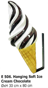 Eiswerbung Softeistüte, Hängeeistüte Werbeeistüte, Außenwerbung, Schokoladeeis Eiswerbung Softeistüte, Hängeeistüte Werbeeistüte, Außenwerbung, Schokoladeeis