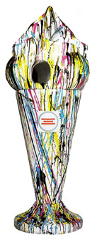 Eiswerbung personalisiert. Werbeeistüte Außenwerbung Mülltüte Art Eiswerbung personalisiert. Werbeeistüte Außenwerbung Mülltüte Art